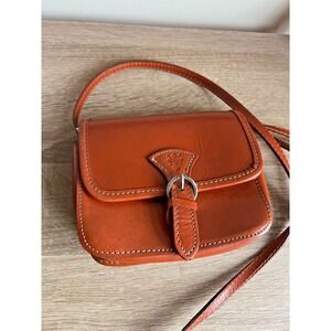 Vera Pelle Brown Italian Leather Crossbody Bag Travel Classic Bohemian Minimalis